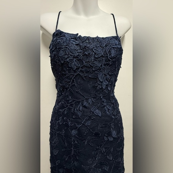 Source Unknown Midnight Blue Floral Maxi Dress - Picture 4 of 13